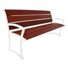 Bryce IPE Bench with Back and Steel Frame