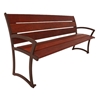 Bryce IPE Bench with Back and Steel Frame