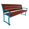 Bryce IPE Bench with Back and Steel Frame