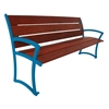 Bryce IPE Bench with Back and Steel Frame