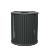 Zion 32 Gallon Powder Coated Steel Trash Receptacle