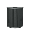 Zion 32 Gallon Powder Coated Steel Trash Receptacle