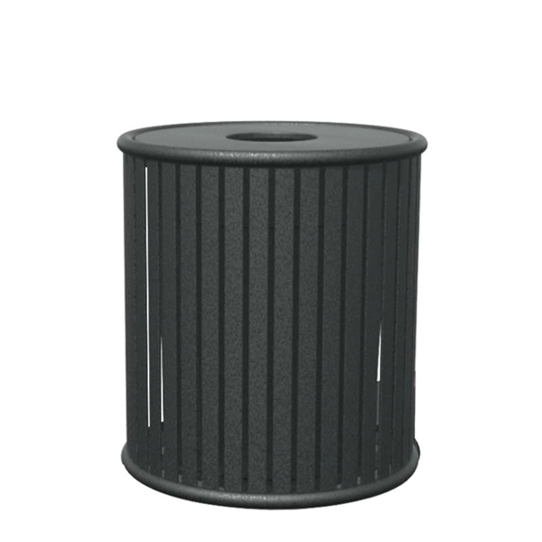 Zion 32 Gallon Powder Coated Steel Trash Receptacle