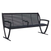 Zion Steel Bench with Back - 6 Ft.