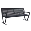 Zion Steel Bench with Back - 6 Ft.