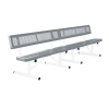 Bench With Back 10 Foot Plastic Coated Expanded Metal With Welded Angle Iron Frame