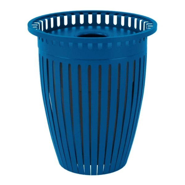 Crown Trash Receptacle 32 Gallon Plastic Coated Tapered with Flared Top
