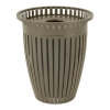 Crown Trash Receptacle 32 Gallon Plastic Coated Tapered with Flared Top