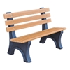 4 Ft. Recycled Plastic Garden Bench with Back, 130 Lbs.