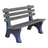 4 Ft. Recycled Plastic Garden Bench with Back, 130 Lbs.