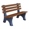 4 Ft. Recycled Plastic Garden Bench with Back, 130 Lbs.