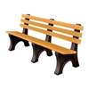 Recycled Plastic Slatted Garden Bench - 6 or 8 Ft.