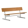 Recycled Plastic Park Bench with Galvanized Steel Frame - 6 or 8 Ft.