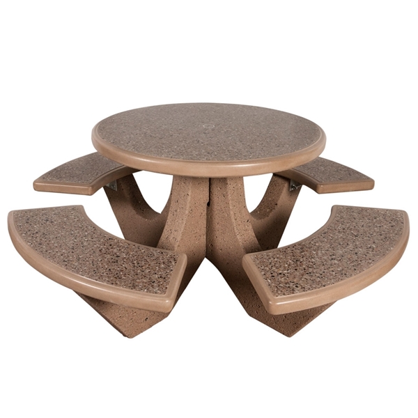 Concrete Picnic Table with Bolted Concrete Frame