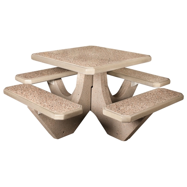  Concrete Picnic Table with Bolted Frame