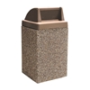  Concrete Trash Receptacle with Push Door Top