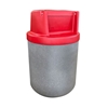 Trash Receptacle with Self-closing Dome Top