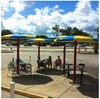 Two Tone Octagon Fiberglass Umbrella