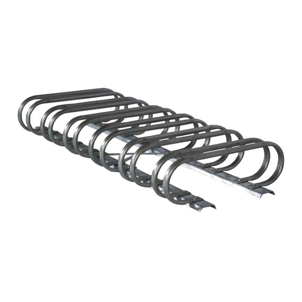 	6 Space Low Profile Bike Rack 5 Ft. 1 1/16 In. Galvanized Tube