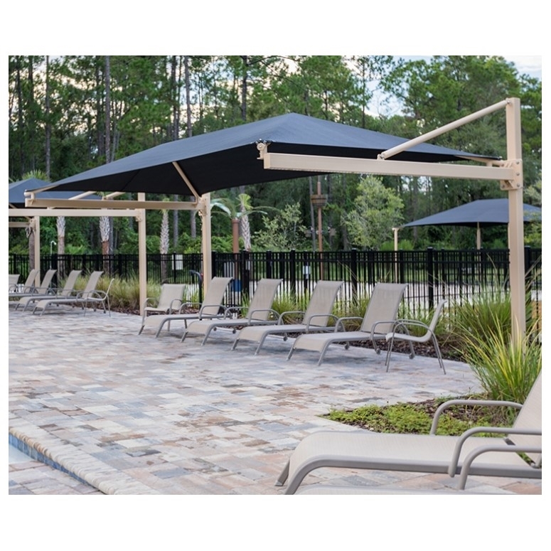 16 ft Rectangular Suspended Cantilever Shade – Picnic Furniture