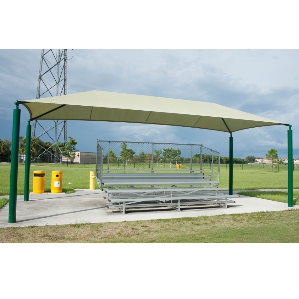 20 x 10 Ft. Rectangular Shade Structure Polyethylene Fabric with Steel ...