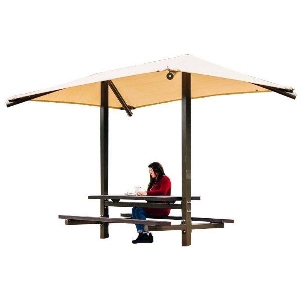 Shaded Picnic Table