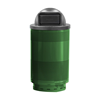 Picture of Trash Receptacle Round 55 Gallon Powder Coated Steel with Dome Top, Portable