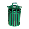 Picture of Trash Can, 36 Gallon Wydman Round Powder Coated Steel with Ash Top, Portable