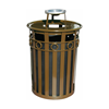 Picture of Trash Can, 36 Gallon Wydman Round Powder Coated Steel with Ash Top, Portable