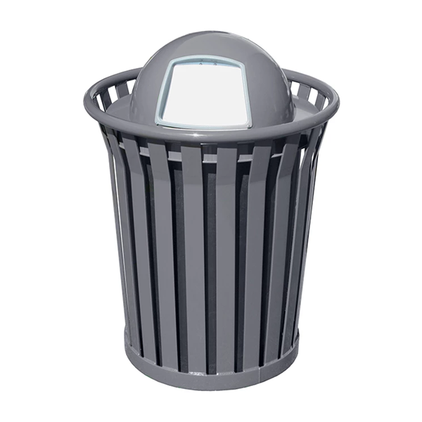 Picture of Trash Can, 36 Gallon Wydman Round Powder Coated Steel with Dome Top, Portable