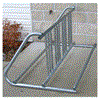 Picture of 8 Space "W" Style Steel Grid Bike Rack, Portable - 5 Ft.