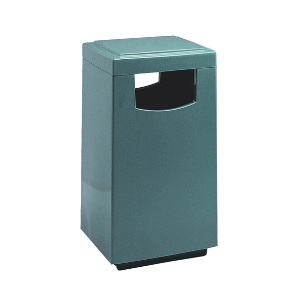 30 Gallon Square Fiberglass Trash Receptacle