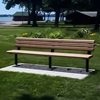 6 Ft. Recycled Plastic Bench with Armless Steel Frame	