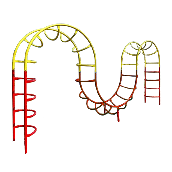 Camel Back Playground Climber With Powder Coated Steel Frame - Playground Component