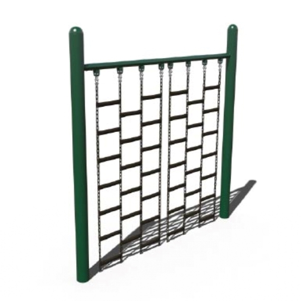 Chain Climbing Wall For Playgrounds With Powder Coated Steel Frame - Freestanding