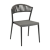 Rope Back Patio Armless Dining Chair