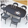 Rope Back Patio Armless Dining Chair