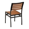 Faux Teak Armless Dining Chair