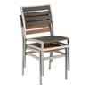 Faux Teak Armless Dining Chair