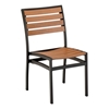 Faux Teak Armless Dining Chair