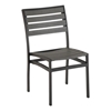 Faux Teak Armless Dining Chair