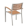 Faux Teak Dining Armchair
