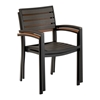 Faux Teak Dining Armchair