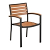 Faux Teak Dining Armchair