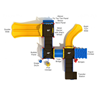 Rose Creek Playground Structure For Schools - Ages 2 To 12 Yr - Quick Ship - Primary Top