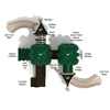 King’s Ridge Playground Equipment - Ages 2 To 12 Yr - Quick Ship - Neutral Top