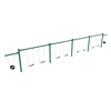 7/8 Foot High Elite Commercial Swing Set With 8 Belt Swings And 2 Bucket Seat - 4 Bay, 2 Cantilever Frame - Quick Ship - Rainforest Green