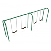 8 Foot High Elite Arched Post Commercial Swing Set with 4 Belt Seats - 2 Bay - Quick Ship - Rainforest Green