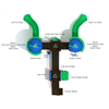 Gilded Towers Commercial Playground Equipment - Ages 2 to 12 yr - Top