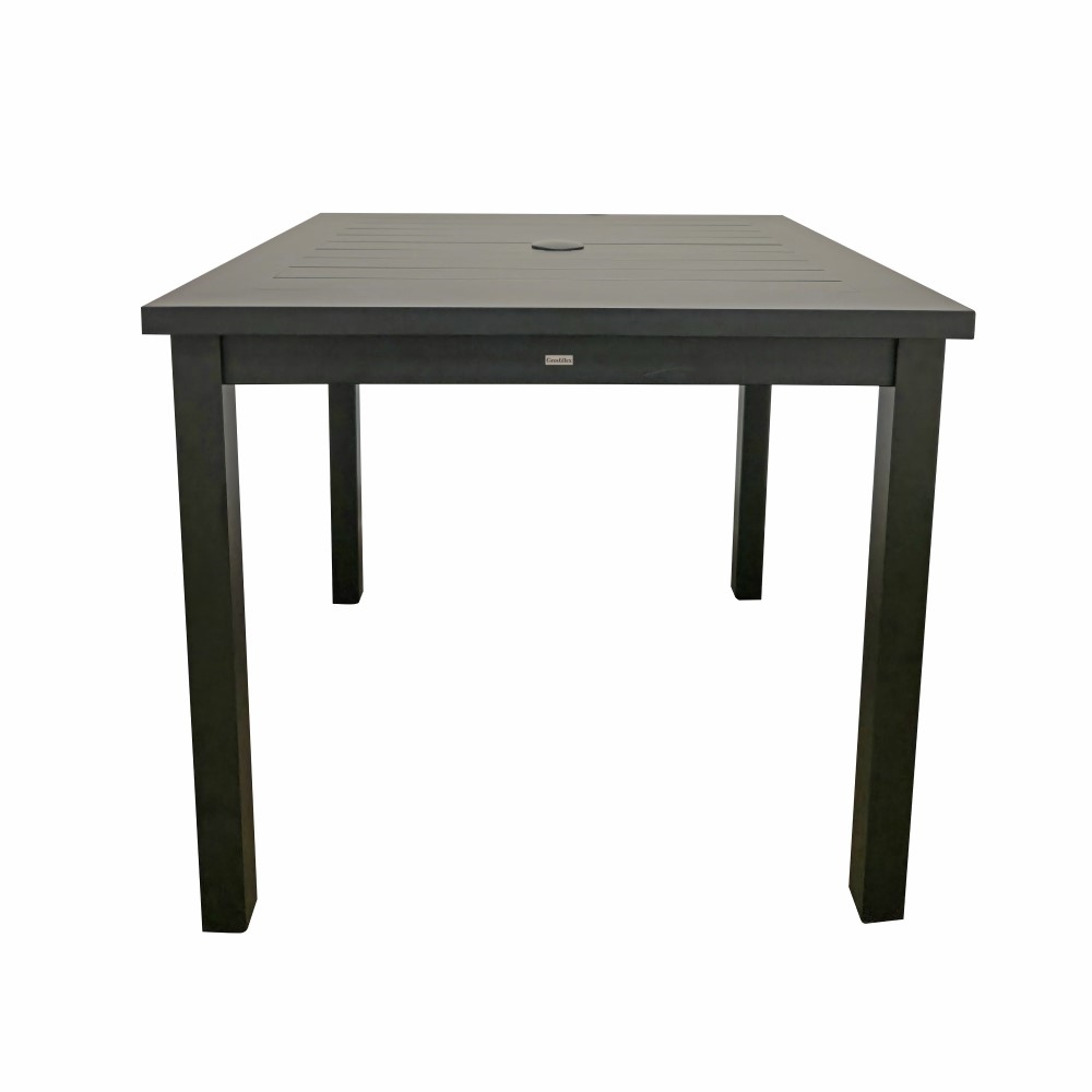 Sigma 34″ Slatted Aluminum Square Table – Picnic Furniture